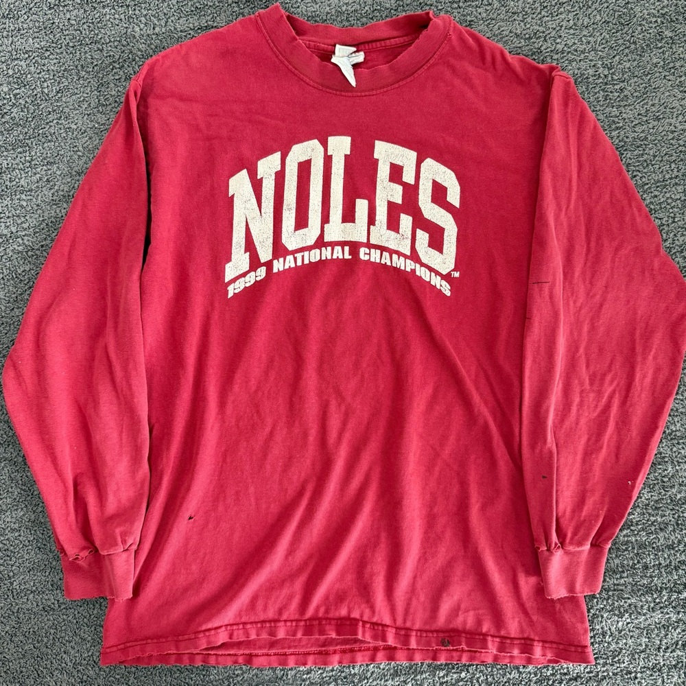 🔥1999 FSU Distressed Florida State Seminoles Long Sleeve Shirt Large Vintage VTG